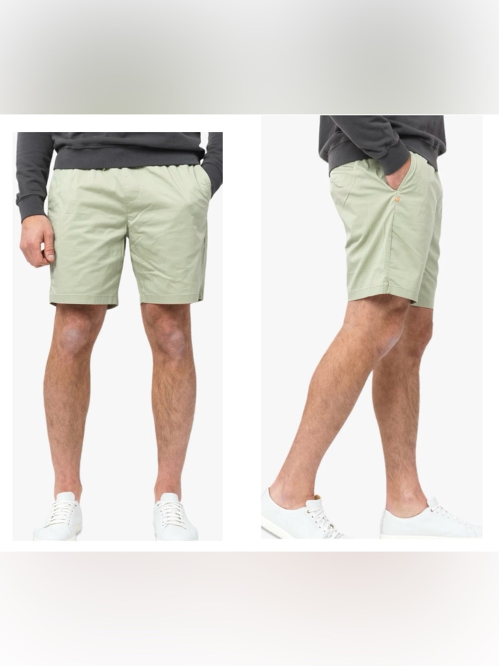 Mugsy Jeans Agave Green Lightweight Easy Shorts Athletic Casual Weekend Travel